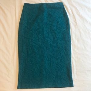 Turquoise Pencil Skirt